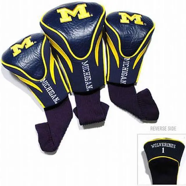 Alt view image 2 of 7 - Michigan Wolverines Ncaa 3 Pack Contour Fit Headcover