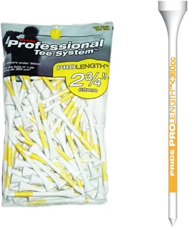 Main image of Pride Professional Tee System Pro Length (2.75"), White Golf Tees