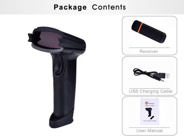 Alt view image 6 of 17 - TaoTronics TT-BS012 Wireless Cordless Handheld Barcode Scanner Reader Kit