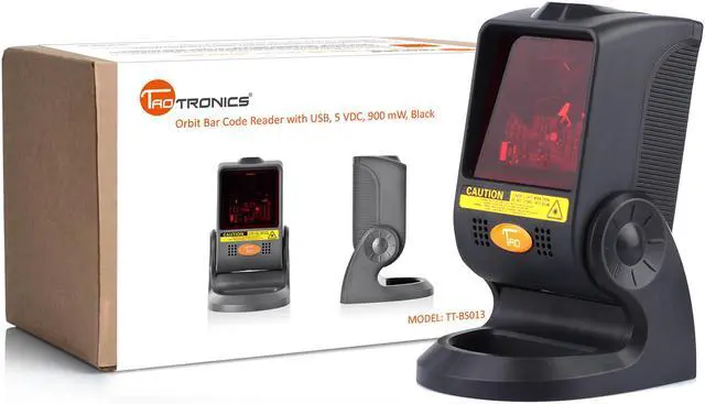 Main image of TaoTronics TT-BS015 Orbit Omni-Directional Bar Code Scanner Reader with USB, 5 VDC, 900 mW, 20-line, Black