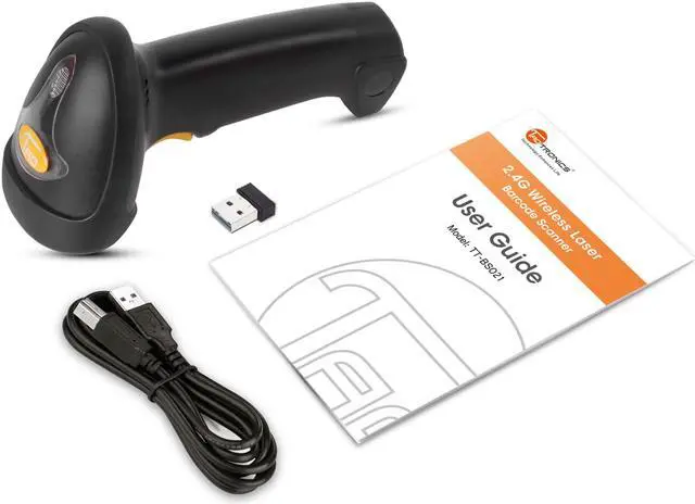Alt view image 6 of 6 - TaoTronics TT-BS021 2.4 GHz Handheld Wireless USB Automatic Laser Barcode Scanner