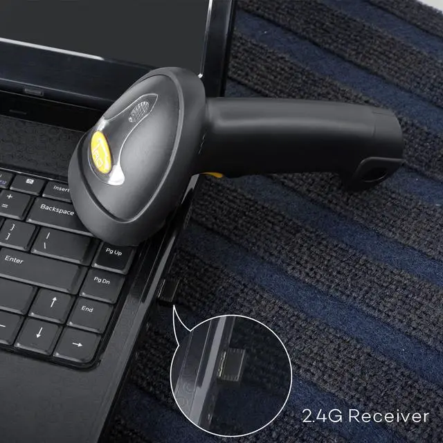 Alt view image 5 of 6 - TaoTronics TT-BS021 2.4 GHz Handheld Wireless USB Automatic Laser Barcode Scanner