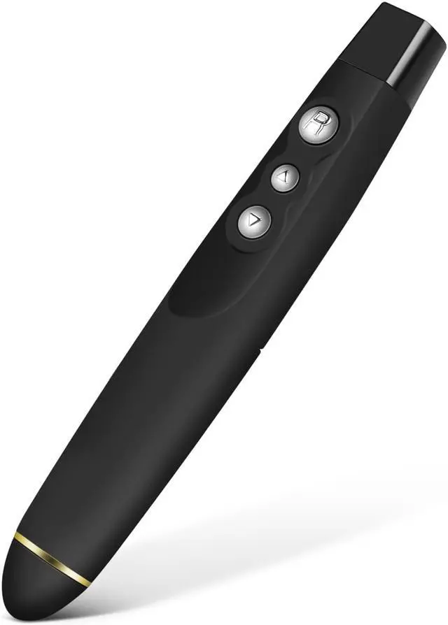 Main image of Wireless Presenter with Infrared Indicator Light, Presentation Remote Control PPT Slides Clicker with 2.4GHz USB Dongle and Storage Pouch for Powerpoint, Lectures, Laptop Computer