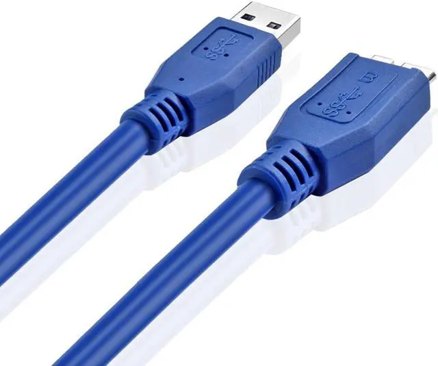 Alt view image 2 of 5 - 1M/3FT Blue USB 3.0 Type A Male To Micro B Male Superspeed Cable Adapter M/M