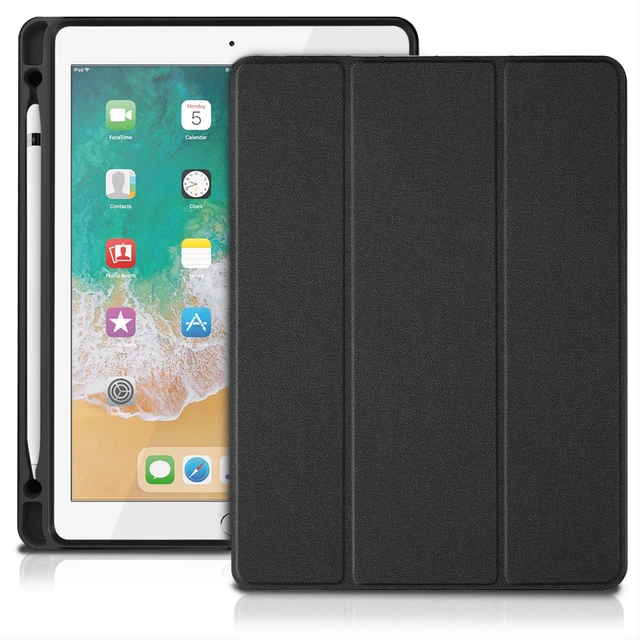 Main image of iPad Pro 10.5 Case - Ultra Slim Lightweight Smart Shell Folio Cover Case with Multi-angle Standing, Smart Auto Wake / Sleep Built-in Apple Pencil Slot for Apple iPad Pro 10.5 2017 Tablet (Black)