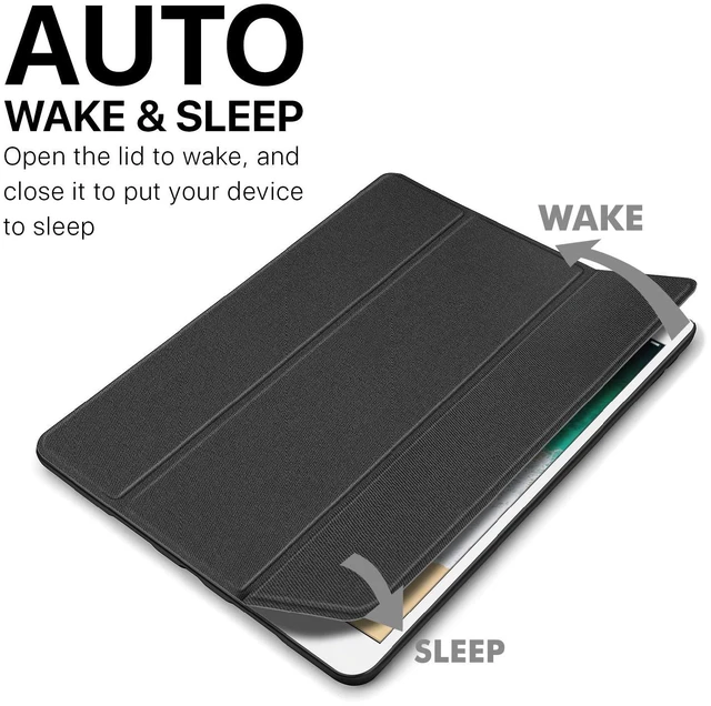 Alt view image 3 of 7 - iPad Pro 10.5 Case - Ultra Slim Lightweight Smart Shell Folio Cover Case with Multi-angle Standing, Smart Auto Wake / Sleep Built-in Apple Pencil Slot for Apple iPad Pro 10.5 2017 Tablet (Black)