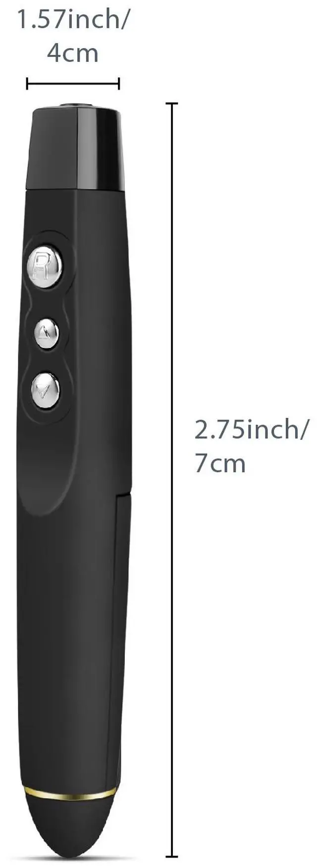 Alt view image 5 of 7 - Wireless Presenter with Infrared Indicator Light, Presentation Remote Control PPT Slides Clicker with 2.4GHz USB Dongle and Storage Pouch for Powerpoint, Lectures, Laptop Computer