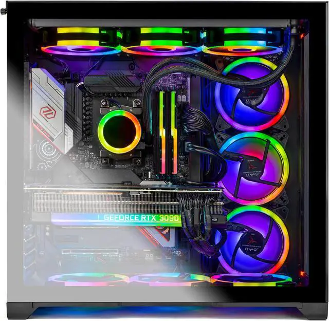 Alt view image 5 of 5 - Skytech Prism II High-Performance PC Desktop INTEL Core i9 12900K 3.2 GHz, RTX 3090, 1TB NVME Gen4 SSD, 32G DDR5 RGB, 1000W GOLD PSU, 360mm AIO, AC Wi-Fi, Windows 10 Home 64-bit