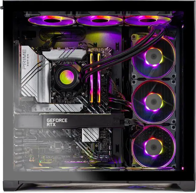 Alt view image 2 of 5 - Skytech Prism II High-Performance PC Desktop INTEL Core i9 12900K 3.2 GHz, RTX 3090, 1TB NVME Gen4 SSD, 32G DDR5 RGB, 1000W GOLD PSU, 360mm AIO, AC Wi-Fi, Windows 10 Home 64-bit