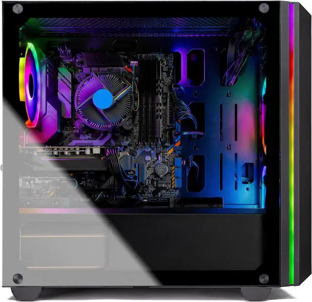 Alt view image 2 of 6 - Skytech Chronos Mini Gaming PC Desktop INTEL Core i3 10100F 3.6 GHz, GTX 1650, 500GB SSD, 8G DDR4 3200, 600W GOLD PSU, AC Wi-Fi, Windows 11 Home 64-bit)