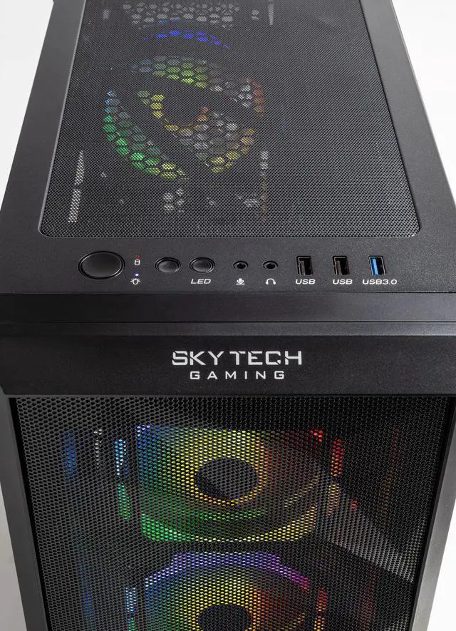 Alt view image 4 of 6 - Skytech Chronos Mini Gaming PC Desktop INTEL Core i3 10100F 3.6 GHz, GTX 1650, 500GB SSD, 8G DDR4 3200, 600W GOLD PSU, AC Wi-Fi, Windows 11 Home 64-bit)