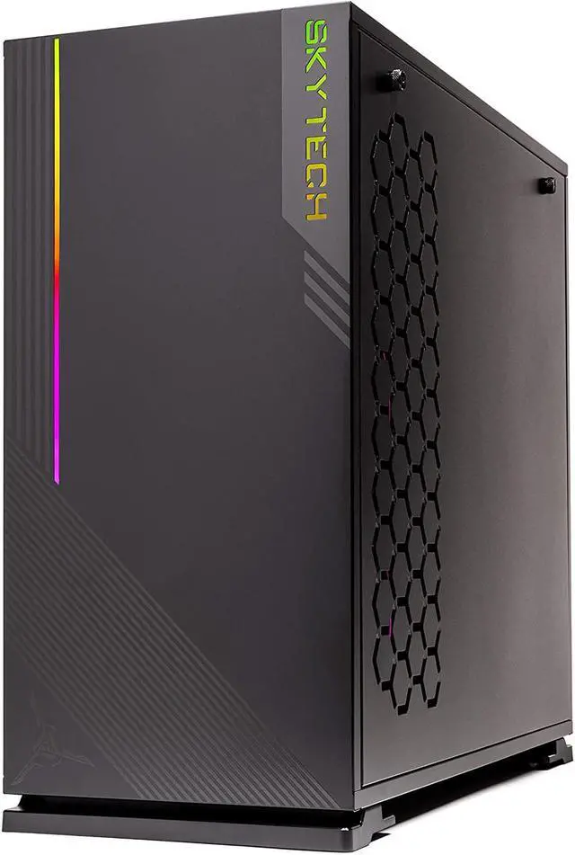 Alt view image 3 of 6 - Skytech Azure Gaming PC Desktop  AMD Ryzen 5 5600G 3.9 GHz, NVIDIA RTX 3060, 1TB NVME SSD, 16GB DDR4 RAM 3200, 600W GOLD PSU, Wi-Fi 5, Windows 11 Home 64-bit