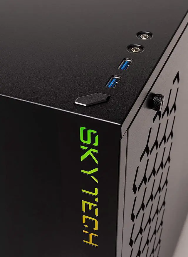 Alt view image 4 of 6 - Skytech Azure Gaming PC Desktop  AMD Ryzen 5 5600G 3.9 GHz, NVIDIA RTX 3060, 1TB NVME SSD, 16GB DDR4 RAM 3200, 600W GOLD PSU, Wi-Fi 5, Windows 11 Home 64-bit