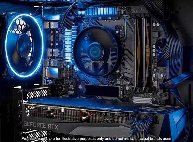 Alt view image 6 of 6 - Skytech Azure Gaming PC Desktop INTEL Core i3 10105F 3.7 GHz, NVIDIA GTX 1650, 500GB NVME SSD, 16GB DDR4 RAM 3200, 650W GOLD PSU, 11AC Wi-Fi, Windows 11 Home 64-bit