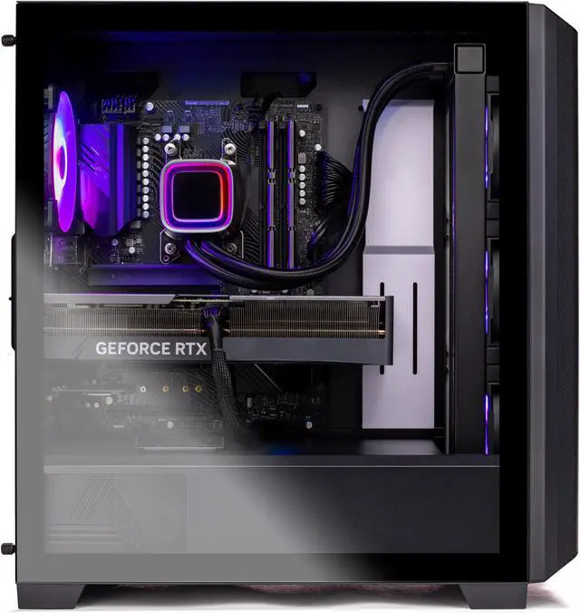 Alt view image 3 of 5 - Skytech Siege Gaming PC Desktop AMD Ryzen 7 7700X 4.5 GHz, NVIDIA RTX 4070, 1TB NVME SSD, 32GB DDR5 RAM RGB, 750W GOLD PSU, 360mm AIO, 11AC Wi-Fi, Windows 11 Home 64-bit