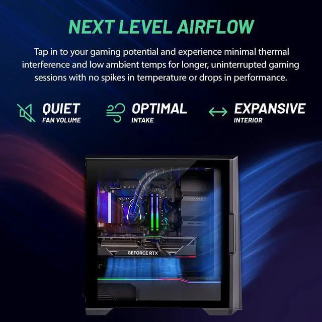 Alt view image 5 of 7 - Skytech Eclipse Gaming PC, Ryzen 9 7950X3D 4.2 GHz, RTX 4090, 2TB NVME Gen4, 32GB DDR5 RAM RGB, 1000W GOLD ATX 3.0 PSU Wi-Fi, Win 11 Home, RGB Keyboard and RGB Mouse Included