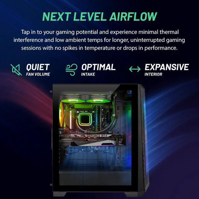 Alt view image 5 of 7 - Skytech Chronos 2 Gaming PC, Intel Core i7-14700K, NVIDIA GeForce RTX 4070, 1TB NVME Gen4, 32GB DDR5 5200 RGB, 850W Gold, Windows 11 Home, Includes RGB Keyboard and Mouse