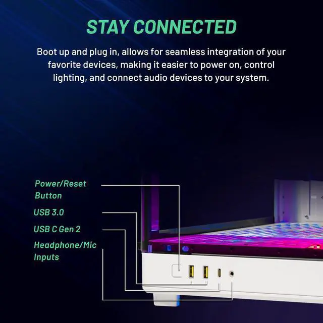 Alt view image 3 of 7 - Skytech Prism Gaming PC, Intel i7 14700K 3.4 GHz, RTX 4080, 1TB NVME Gen4, 32GB DDR5 RAM RGB, 1000W GOLD ATX 3.0 PSU Wi-Fi, Win 11 Home, RGB Keyboard and RGB Mouse Included