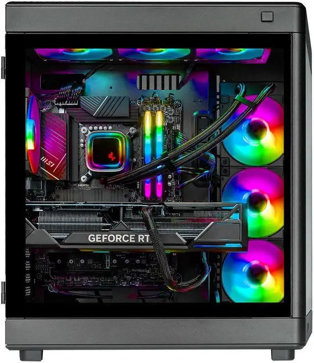 Alt view image 7 of 7 - Skytech Prism Gaming PC, Intel i9 14900K 3.2 GHz, RTX 4070 Ti, 1TB NVME Gen4, 32GB DDR5 RAM RGB, 1000W GOLD ATX 3.0 PSU Wi-Fi, Win 11 Home, RGB Keyboard and RGB Mouse Included