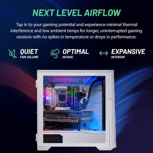 Alt view image 6 of 7 - Skytech Eclipse Gaming PC Desktop  INTEL Core i7 12700F 2.1 GHz, NVIDIA RTX 4080, 1TB NVME SSD, 16GB DDR4 RAM 3200, 850W GOLD PSU, 240mm AIO, 11AC Wi-Fi, Windows 11 Home 64-bit