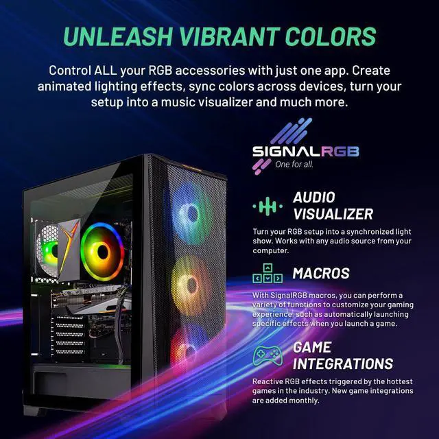 Alt view image 6 of 7 - Skytech Chronos Gaming PC Desktop INTEL Core i5 13400F 2.5 GHz, NVIDIA RTX 4070, 1TB NVME SSD, 32GB DDR5 RAM RGB, 750W GOLD PSU, 11AC Wi-Fi, Windows 11 Home 64-bit