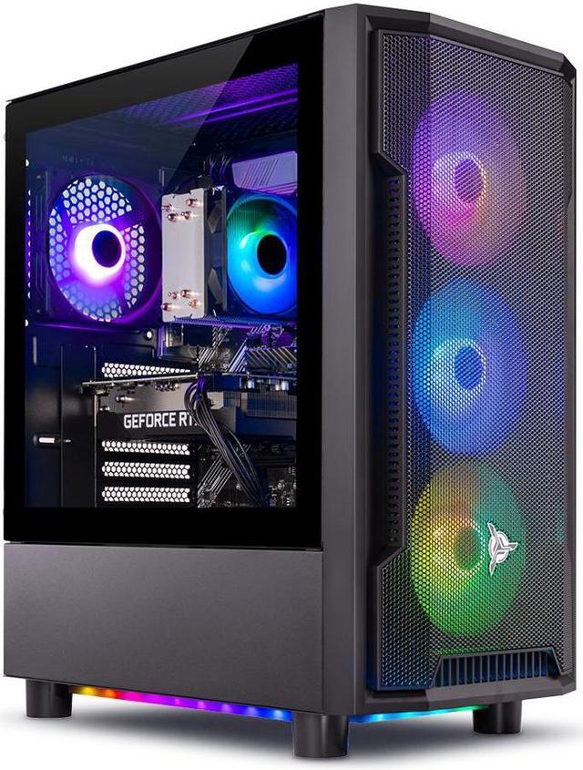 Skytech Shadow Gaming PC, Intel i5 14400F 2.5 GHz, RTX 4070 Super, 1TB  NVME, 32GB DDR4 RAM 3200, 650W GOLD PSU, Wi-Fi, Win 11 Home