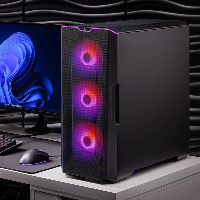 Alt view image 3 of 7 - Skytech Eclipse Gaming PC, Ryzen 7 7800X3D 4.2 GHz, RTX 4080 Super, 2TB NVME Gen4, 32GB DDR5 RAM RGB, 1000W GOLD ATX 3.0 PSU, Wi-Fi, Win 11 Home