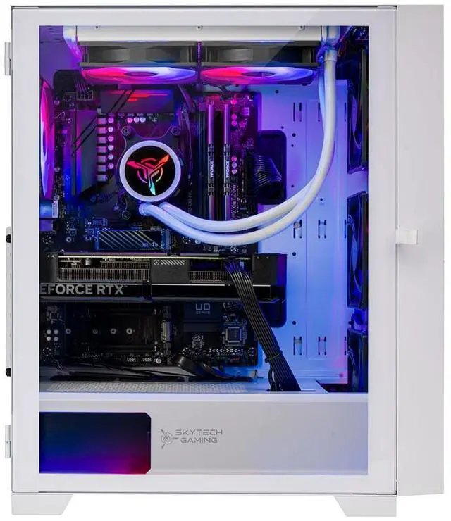 Alt view image 9 of 8 - Skytech Gaming Shiva Desktop PC, Intel i5 14400F 2.5 GHz (4.7GHz Turbo), NVIDIA RTX 4070 Super 12GB, 1TB NVMe SSD, 32GB DDR5 RAM RGB, 650W GOLD PSU, 240mm ARGB AIO, Wi-Fi, Win 11