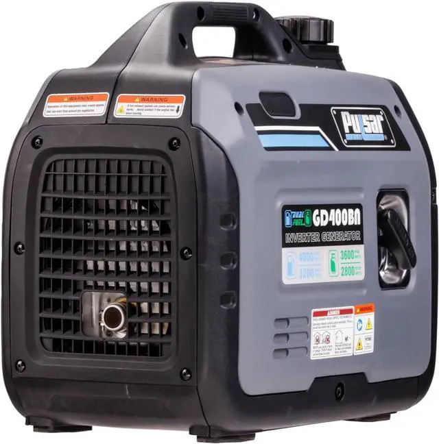 Alt view image 9 of 14 - Pulsar Products GD400BN, 4000W Portable super-quiet Dual Fuel & Parallel Capability, CARB Compliant Inverter Generator, ultra-lightweight and RV Ready, 4000-Watt Gray