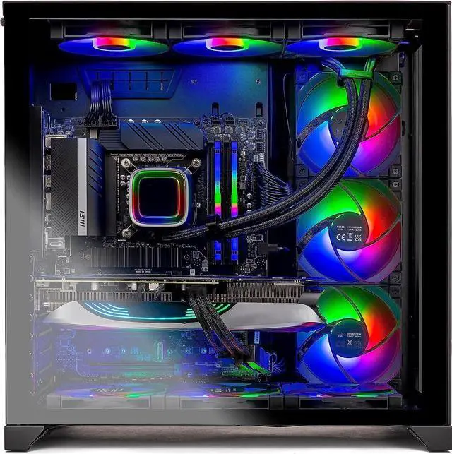 Alt view image 4 of 7 - Skytech O11 Gaming PC, Ryzen 7 7800X3D 4.2 GHz, NVIDIA RTX 4070 Ti Super 16GB GDDR6X, 360mm AIO,DLSS 3, AI Enhancement Ready, 2TB Gen4 SSD, 32GB DDR5 5600 RGB, 750W GOLD, Wi-Fi, Win 11 Home