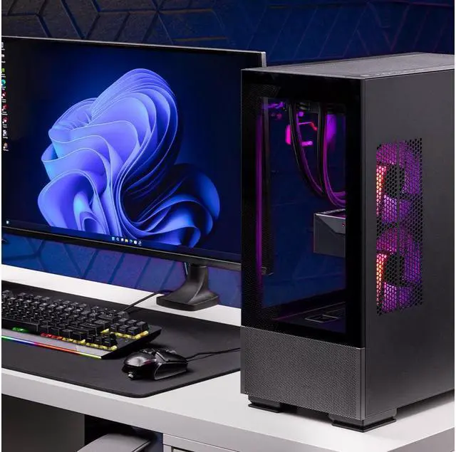 Alt view image 6 of 6 - Skytech Azure 2 Gaming PC Desktop, Ryzen 7 7700X 4.5 GHz (5.4GHz Turbo Boost), AMD RX 7800XT 16GB GDDR6, 1TB Gen4 SSD, 32GB DDR5 RAM 5200 RGB, 750W GOLD PSU, 360mm ARGB AIO , Wi-Fi, Win 11 Home