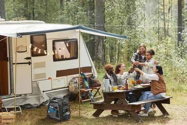 Alt view image 6 of 6 - Pulsar Products GD500N, 5000W Portable Super-Quiet Inverter Generator with Telescopic Handle and Wheel, RV-Ready, CARB Compliant, Parallel Ready