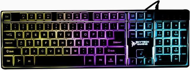 Alt view image 4 of 5 - Skytech Gaming Classic K-1000 RGB Gaming Keyboard, 104 Keys USB Wired Keyboard, Customizable Chroma RGB Backlighting, 19 Anti-Ghosting Keys, Multimedia Function Keys, Support Windows 7/10/11 -Black