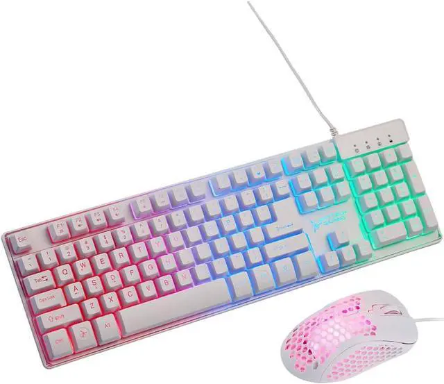 Alt view image 3 of 6 - Skytech Gaming Classic RGB Gaming Mouse & Keyboard Combo, Customizable Chroma RGB Lighting, Max 6200 DPI & 104 Keys USB Wired Mouse & Keyboard, Ergonmic Comfortable Feel Design, Color White