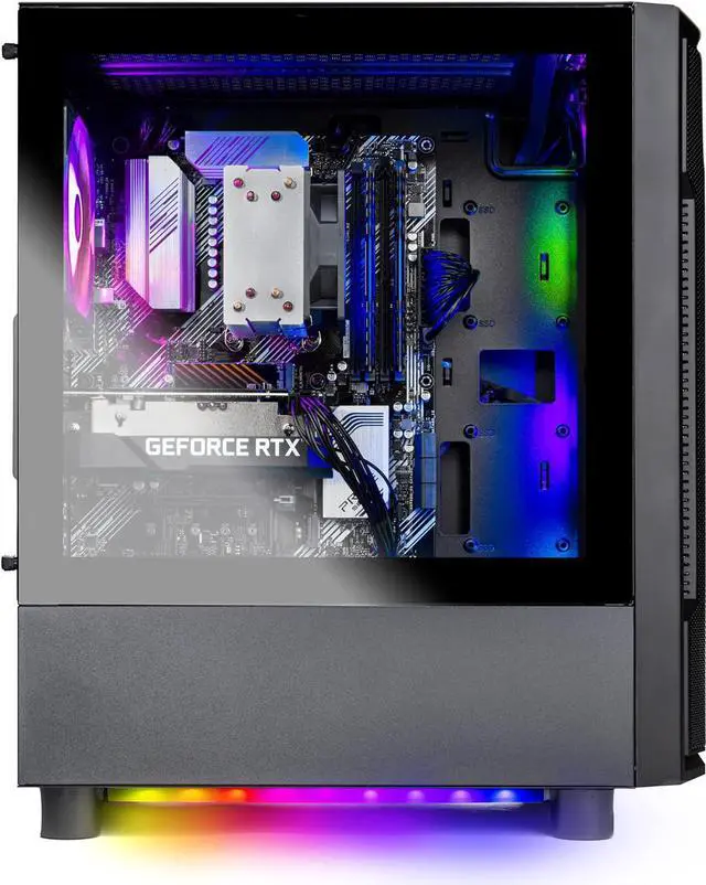 Alt view image 3 of 7 - Skytech Shadow Gaming PC Desktop, Ryzen 5 5500 3.6 GHz (4.2GHz Turbo Boost), NVIDIA RTX 3050 6GB GDDR6, 500GB SSD, 16GB DDR4 RAM 3200, 650W GOLD PSU, Wi-Fi, Win 11 Home