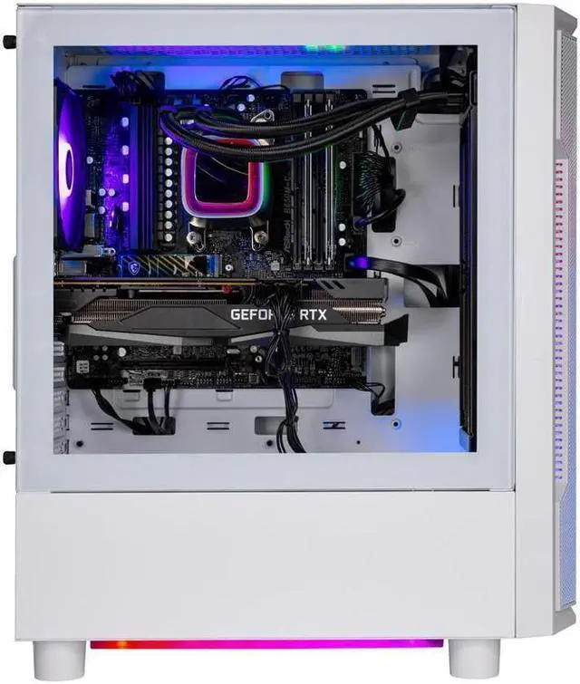 Alt view image 5 of 5 - Skytech Archangel Gaming PC Desktop, Ryzen 5 7600X 4.7 GHz , NVIDIA RTX 4070 Super 12GB GDDR6X, 1TB Gen4 SSD, 32GB DDR5 RAM 5200 RGB, 650W GOLD PSU, 240mm ARGB AIO, Wi-Fi, Win 11 Home