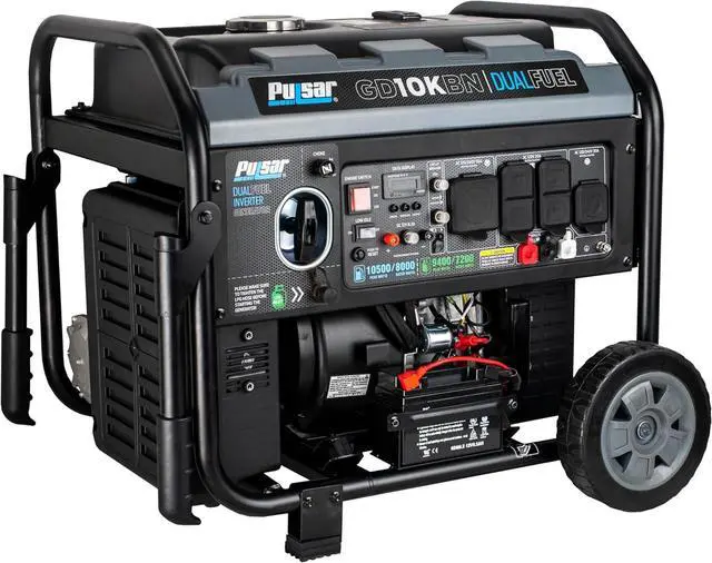 Main image of Pulsar GD10KBN 10500W Dual Fuel Home Backup Portable Inverter Generator with Wheel Kit and Electric Start RV Ready