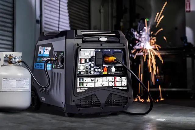 Alt view image 7 of 7 - Pulsar 9500W Dual Fuel Portable Inverter Generator for Residential and Camping Use GD950BN