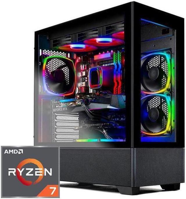 Main image of Skytech Azure Gaming PC Desktop, Ryzen 7 5700 3.7 GHz (4.6GHz Turbo Boost), NVIDIA RTX 4070 Super 12GB GDDR6X, 1TB Gen4 SSD, 32GB DDR4 RAM 3200, 750W GOLD PSU, 360mm ARGB AIO , Wi-Fi, Win 11 Home