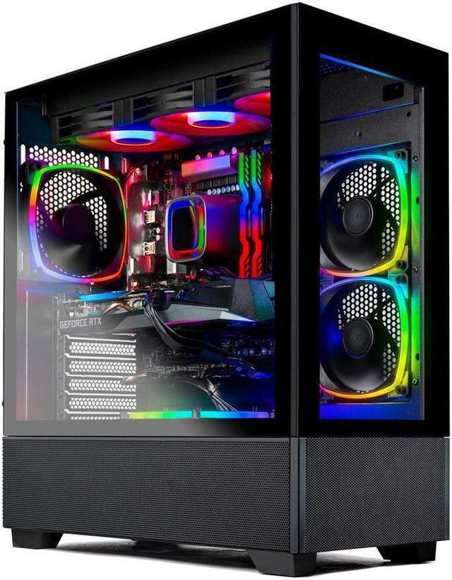 Alt view image 4 of 7 - Skytech Azure Gaming PC Desktop, Ryzen 7 5700 3.7 GHz (4.6GHz Turbo Boost), NVIDIA RTX 4070 Super 12GB GDDR6X, 1TB Gen4 SSD, 32GB DDR4 RAM 3200, 750W GOLD PSU, 360mm ARGB AIO , Wi-Fi, Win 11 Home