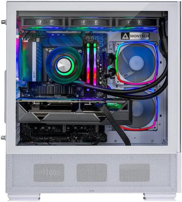 Alt view image 7 of 7 - Skytech Azure Gaming PC Desktop, Ryzen 7 7700X 4.5 GHz (5.4GHz Turbo Boost), AMD RX 7800XT 16GB GDDR6, 2TB Gen4 SSD, 32GB DDR5 RAM 5600 RGB, 750W GOLD PSU, 360mm ARGB AIO , Wi-Fi, Win 11 Home