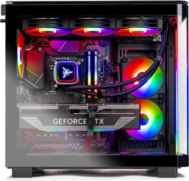 Alt view image 4 of 7 - Skytech King 95 Gaming PC Desktop, Intel i7 14700F 2.1 GHz (5.3GHz Turbo Boost), NVIDIA RTX 4070 Super 12GB GDDR6X, 1TB Gen4 SSD, 32GB DDR5 RAM 5600 RGB, 850W GOLD PSU, 360mm ARGB AIO , Wi-Fi, Win 11