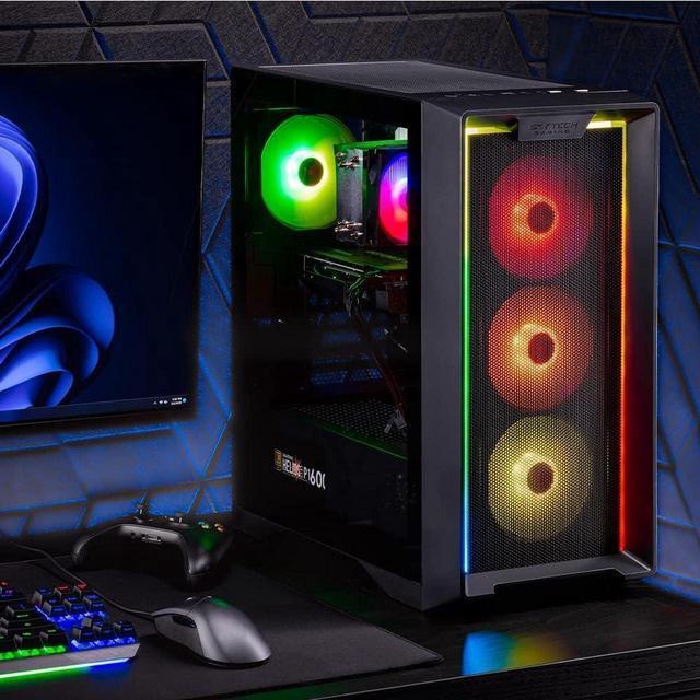 thumbnail image 2 of Skytech Nebula Ryzen 5 5500 RTX 3050 Computer Skytech Nebula Gaming PC - Ryzen 5 5500, RTX 3050 8GB, 16GB DDR4, 500GB SSD, Windows 11 16GB RAM Gaming PC 2 of 11