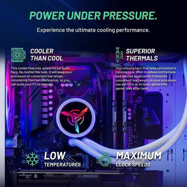 Alt view image 6 of 7 - Skytech Gaming Shiva Desktop PC, Intel i5 14400F 2.5 GHz (4.7GHz Turbo), NVIDIA RTX 4070 Super 12GB, 2TB NVMe SSD, 32GB DDR5 RAM RGB, 650W GOLD PSU, 240mm ARGB AIO, Wi-Fi, Win 11