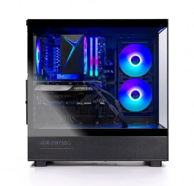 Alt view image 4 of 5 - Skytech Azure Gaming PC Desktop, Ryzen 5 5500 3.6 GHz (4.2GHz Turbo), NVIDIA RTX 4060 8GB GDDR6, 1TB SSD, 32GB DDR4 RAM 3200, 650W GOLD PSU, Wi-Fi, Win 11 Home ,Montech XR