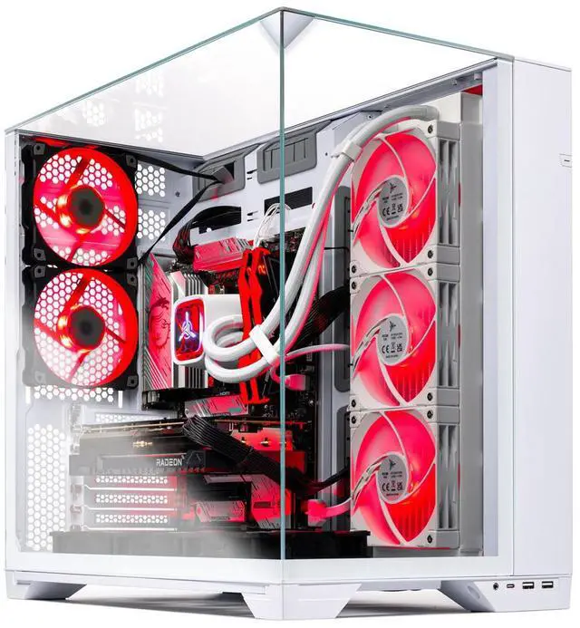 Alt view image 8 of 11 - Skytech O11 Vision Gaming PC Desktop, Ryzen 9 9900X3D 4.4 GHz (5.5GHz Turbo Boost), AMD RX 9070 XT 16GB GDDR6, 1TB Gen4 NVMe SSD, 32GB DDR5 RAM 6000 RGB, 850W GOLD PSU, Wi-Fi, Win 11