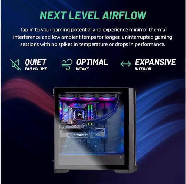 Alt view image 4 of 6 - Skytech Legacy Gaming PC Desktop, Ryzen 9 9950X3D 4.3 GHz (5.7GHz Turbo), X870 Motherboard,NVIDIA RTX 5090 32GB GDDR7, 64GB DDR5 6000 RGB,  1200W GOLD ATX 3.0, 2TB Gen 5,420mm AIO, Wi-Fi, Win 11 Home