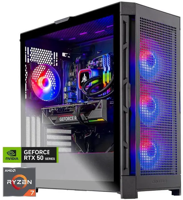 Main image of Skytech Blaze4 Gaming PC Desktop, Ryzen 7 7700X 4.5 GHz (5.4GHz Turbo Boost), NVIDIA RTX 5070 12GB GDDR7, 1TB Gen4 SSD, 32GB DDR5 RAM 6000 RGB, 850W GOLD PSU, 360mm ARGB AIO , Wi-Fi, Win 11 Home