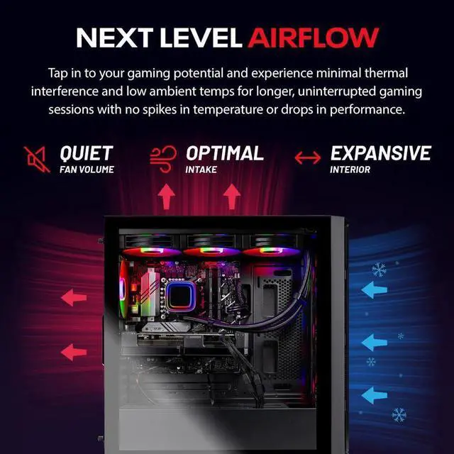 Alt view image 7 of 7 - Skytech Rampage Gaming PC Desktop, Intel i7 14700F 2.1 GHz (5.3GHz Turbo), NVIDIA RTX 5070 Ti 16GB GDDR7, 1TB Gen4 SSD, 32GB DDR5 6000, 850W GOLD ATX 3.0 PSU, 360mm AIO , Wi-Fi, Win 11 Home