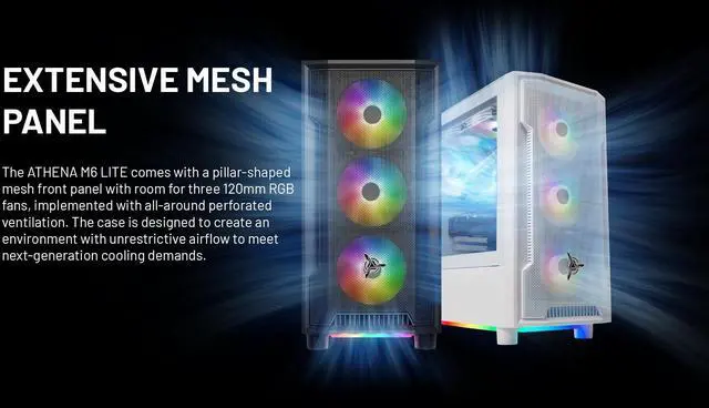 Alt view image 5 of 7 - Skytech Archangel Gaming PC Desktop, Ryzen 7 7700X 4.5 GHz (5.4GHz Turbo Boost), NVIDIA RTX 4070 12GB GDDR6, 1TB SSD, 32GB DDR5 RAM 5200 RGB, 750W GOLD PSU, 240mm ARGB AIO, Wi-Fi, Win 11 Home